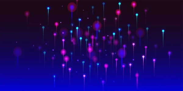 Purple Pink Blue Abstracte Achtergrond Netwerk Wetenschappelijke Banner Big Data — Stockvector