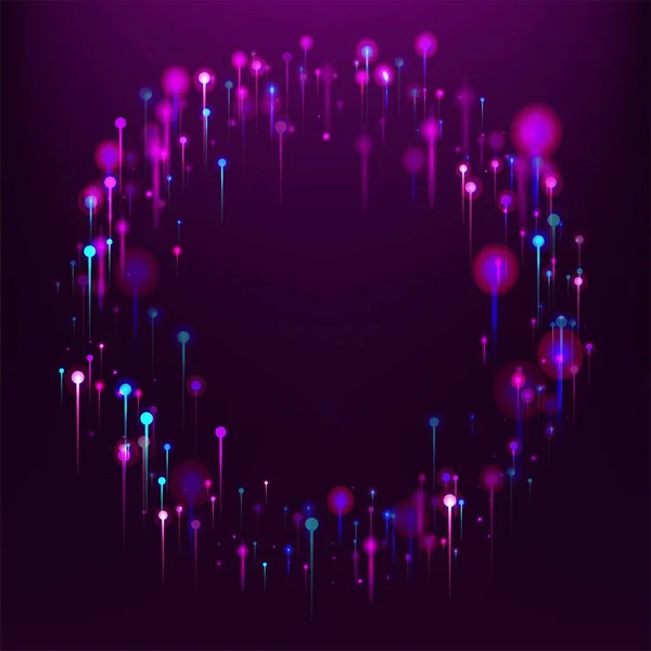 Purple Pink Blue Abstract Wallpaper Vivid Light Glow Particles Artificial — Stock Vector