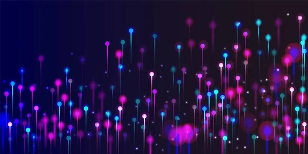 Синий Фиолетовый Розовый Современный Обои Технология Ethernet Основанная Искусственном Интеллекте — стоковый вектор