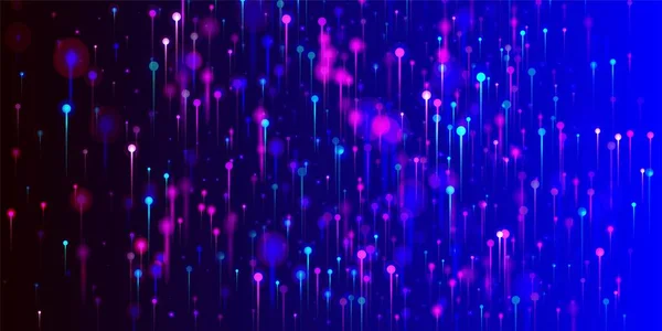 Roze Blauw Paars Moderne Behang Netwerk Wetenschappelijke Banner Big Data — Stockvector