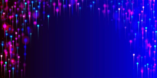 Фіолетово Рожевий Синій Абстрактний Фон Штучний Інтелект Big Data Ethernet — стоковий вектор
