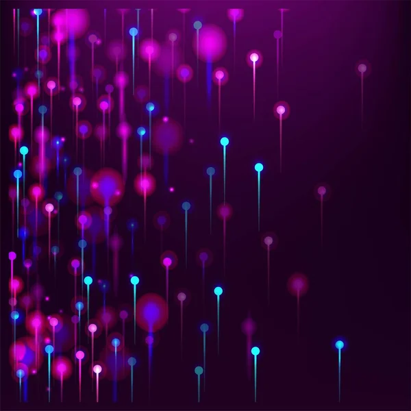 Синий Розовый Фиолетовый Абстрактные Обои Частицы Ярких Световых Булавок Футуристический — стоковый вектор