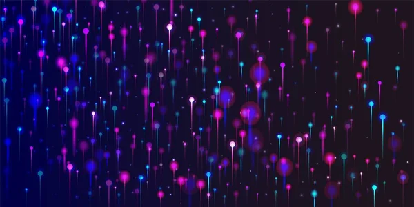 Purple Blue Pink Abstract Wallpaper Heldere Lichtstralen Elementen Artificial Intelligence — Stockvector