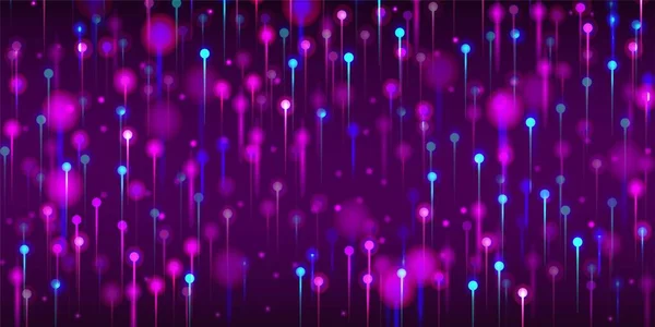 Рожевий Фіолетовий Синій Абстрактний Фон Яскраві Частинки Світлового Світіння Великі — стоковий вектор