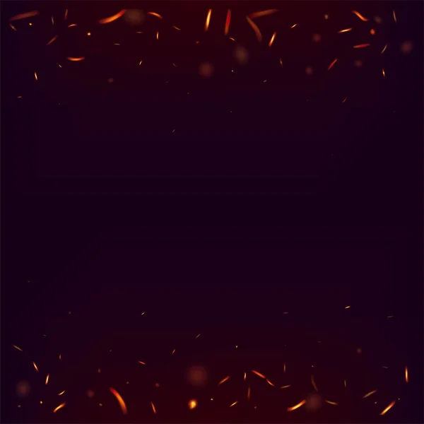 燃烧着的火焰闪耀背景 明亮的夜晚 金色星辰 现实的火对黑色的影响 现实的能量发光 炽热的灼热闪光 隔离火 黄色橙色红斑 — 图库矢量图片