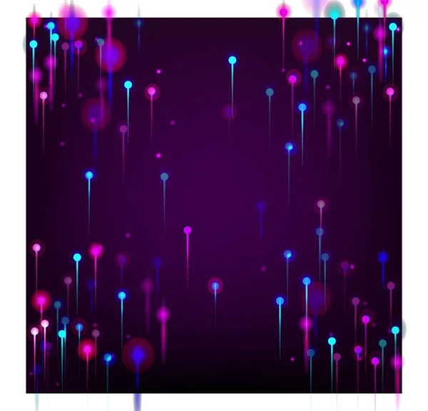 Purple Blue Pink Abstract Background Neon Light Glow Particles Network — Stock Vector