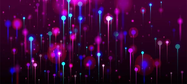 Фиолетовый Розовый Синий Абстрактные Обои Сетевой Технологический Флаг Технология Ethernet — стоковый вектор