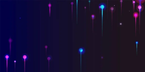 蓝色紫色粉红现代墙纸 网络科技横幅 海量数据人工智能互联网的未来背景 亮光发光元件 光纤社会科学光针 — 图库矢量图片