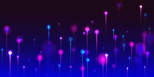 Фіолетовий Синій Рожевий Абстрактний Фон Великі Дані Штучний Інтелект Інтернет — стоковий вектор