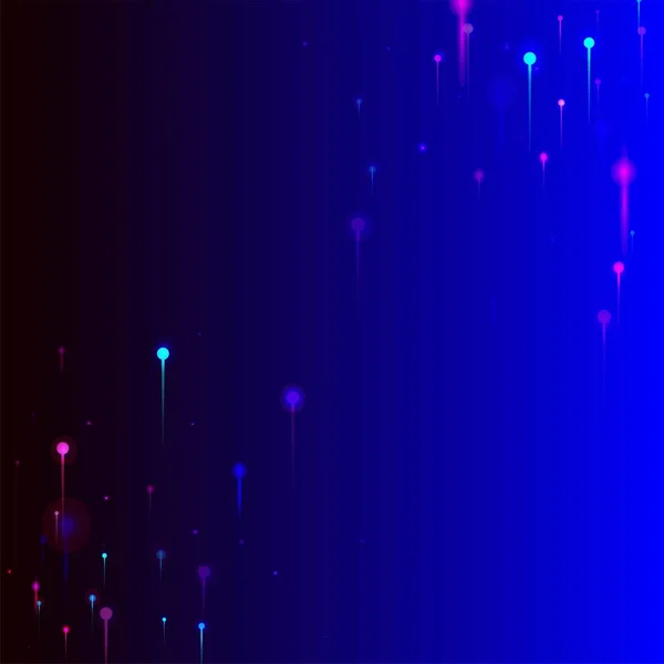 パープルブルーピンクのモダンな背景 ビッグデータ人工知能インターネット技術壁紙 明るい光の粒子 ネットワーク科学バナー 社会科学光ファイバーピン — ストックベクタ