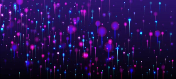 Papel Parede Rosa Azul Roxo Moderno Bandeira Científica Rede Neon —  Vetores de Stock