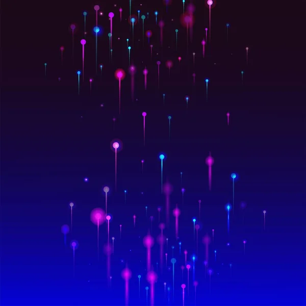 Blauw Roze Paars Abstract Behang Netwerktechnologie Banner Big Data Kunstmatige — Stockvector