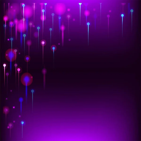 Blauw Roze Paars Moderne Behang Netwerktechnologie Banner Levendige Lichtpinnen Elementen — Stockvector