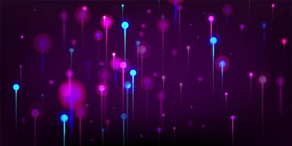 Розово Фиолетовый Голубой Современный Фон Яркие Светящиеся Элементы Большие Данные — стоковый вектор