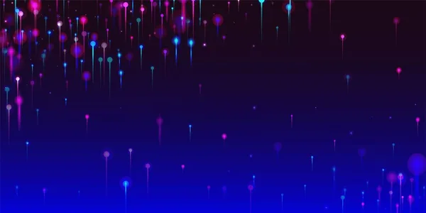 ピンクパープルブルーのモダンな壁紙 明るい光の輝きの要素 ネットワーク科学バナー 人工知能ビッグデータイーサネット技術の背景 光ファイバー 社会科学ライトピン — ストックベクタ
