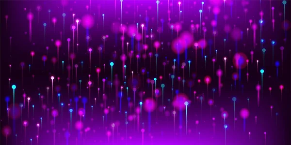 Purple Pink Blue Abstract Background Vivid Light Pins Particles Big — Stock Vector