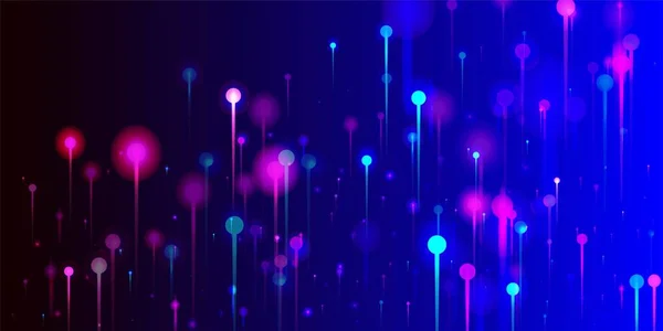Fondo Moderno Rosa Púrpura Azul Inteligencia Artificial Big Data Ethernet — Vector de stock