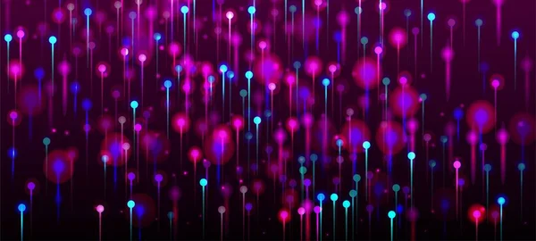 Fond Écran Moderne Rose Violet Bleu Noeuds Lumineux Particules Bannière — Image vectorielle