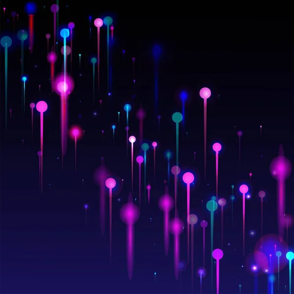 Purple Pink Blue Abstract Background Bannière Scientifique Réseau Neon Light — Image vectorielle