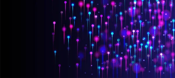 Fondo Pantalla Moderno Rosa Púrpura Azul Big Data Artificial Intelligence — Vector de stock