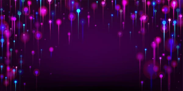Pink Blue Purple Abstract Wallpaper Neon Light Rays Particles Network — стоковий вектор