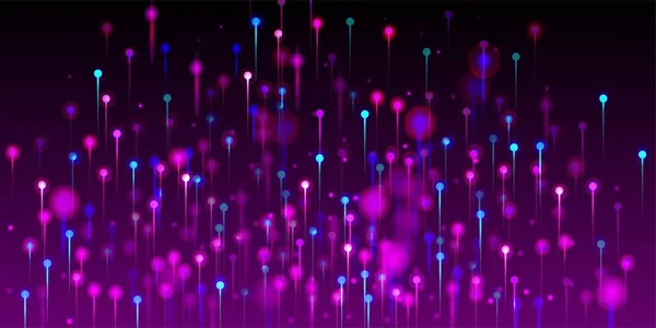 Blue Pink Purple Modern Background Network Technology Banner Big Data — Stock Vector