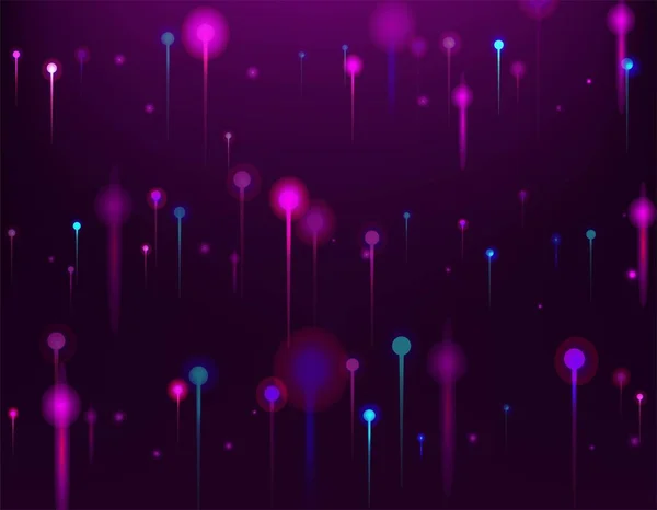 Purple Blue Pink Abstract Wallpaper Network Scientific Banner Big Data — Stock Vector