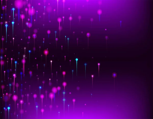 Blue Pink Purple Abstract Background Éléments Goupilles Lumineuses Bannière Scientifique — Image vectorielle