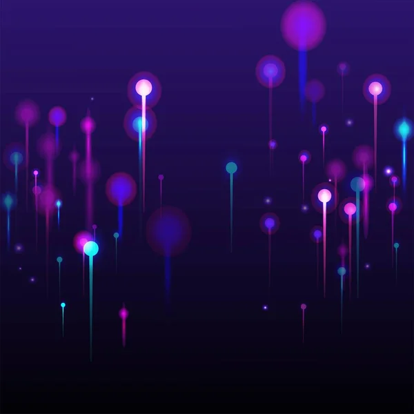 Modré Růžové Purpurové Moderní Pozadí Network Technology Banner Jasné Světelné — Stockový vektor