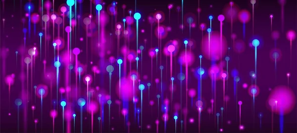 Sfondo Moderno Viola Rosa Blu Big Data Intelligenza Artificiale Internet — Vettoriale Stock