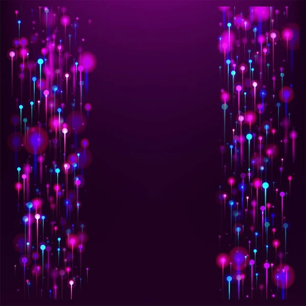 Purple Pink Blue Abstract Background Bannière Technologie Réseau Big Data — Image vectorielle