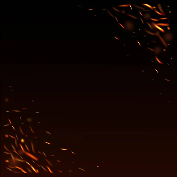 Сжигание Пламени Огненные Искры Фон Изолированный Огонь Оранжевый Красный Желтый — стоковый вектор