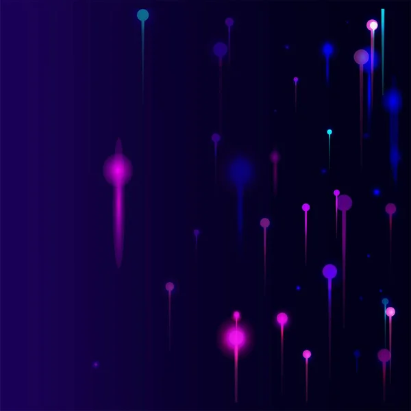 Blue Pink Purple Abstract Background Neon Light Nodes Elements Bannière — Image vectorielle