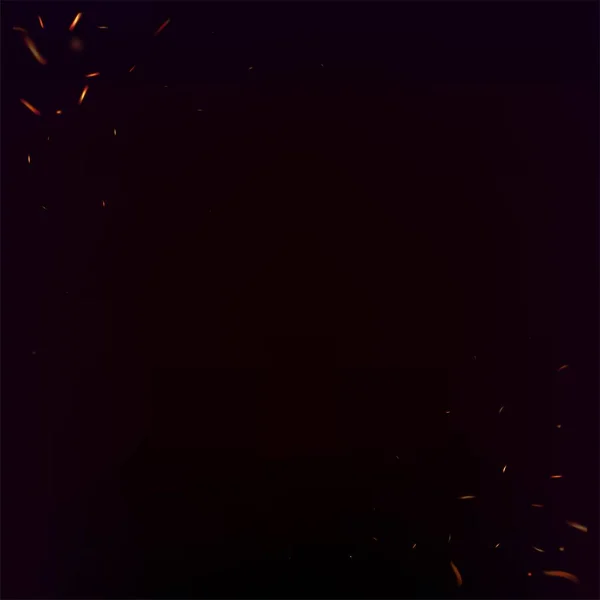 Blazing Flame Eldig Gnistrar Bakgrund Ljus Natt Guldstjärnor Realistisk Eldbild — Stock vektor