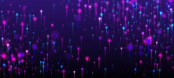 Фиолетово Голубой Розовый Современный Фон Искусственный Интеллект Большие Данные Интернет — стоковый вектор