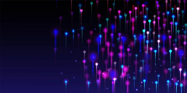 Bleu Violet Rose Moderne Fond Écran Big Data Intelligence Artificielle — Image vectorielle