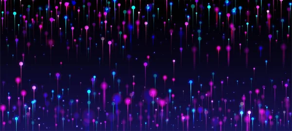ピンクパープルブルーのモダンな背景 鮮やかなライトピンの要素 ビッグデータ人工知能イーサネット未来型壁紙 ネットワーク科学バナー 光ファイバー 社会科学ライトピン — ストックベクタ