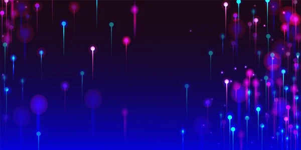 Purple Blue Pink Modern Wallpaper Vědecký Prapor Sítě Neonové Paprsky — Stockový vektor