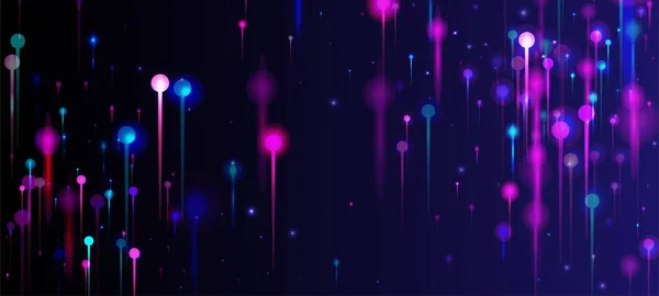 Fondo Pantalla Abstracto Pink Purple Blue Big Data Artificial Intelligence — Vector de stock