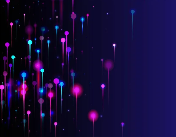 Fialová Modrá Růžová Abstraktní Tapeta Vědecký Prapor Sítě Prvky Neon — Stockový vektor