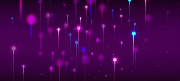 Синий Фиолетовый Розовый Абстрактные Обои Сетевой Научный Флаг Искусственный Интеллект — стоковый вектор
