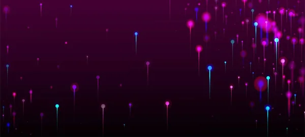Сині Фіолетові Рожеві Абстрактні Шпалери Мережевий Науковий Прапор Штучний Інтелект — стоковий вектор