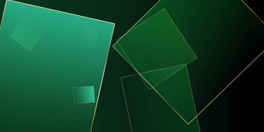 Altın Kareli Yeşil İş Davetiyesi. Zengin VIP Royal Geo kapağı. 3D Soyut Çokgen Kareler Sınırı. Zümrüt Altın Duvar kağıdı. Gümüş Düşen Çokgen Kartı. Yeni Yıl Parlak Arkaplanı.