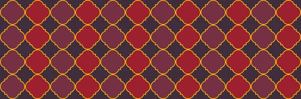 Padrão Gradiente Brilhante Telha Geométrica Trellis Mosaico Otomano Rico Quatrefoil —  Vetores de Stock