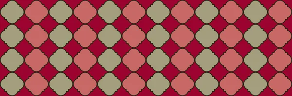 スパークリングパターン トレンディ クローバー 幾何学的トレリスタイル カトレフォイル オリエンタル エスニック テッセレーション ロイヤルアラベスク柄 伝統的なシームレスなアラビア紙 — ストックベクタ