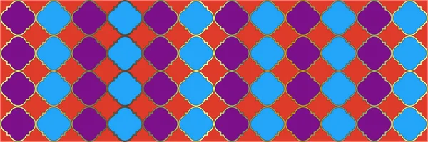 Patrón Gradiente Chispeante Azulejo Geométrico Trellis Cool Persian Texture Quatrefoil — Vector de stock