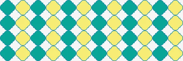 Lesklý Třpytivý Vzor Jednoduchý Geo Clover Cool Orientální Mozaika Čtvereční — Stockový vektor