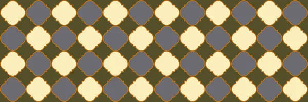 Βαθυστόχαστο Γυαλιστερό Μοτίβο Γεωμετρική Πλακάκια Trellis Ωραίο Αραβικό Μοτίβο Τετράφυλλο — Διανυσματικό Αρχείο