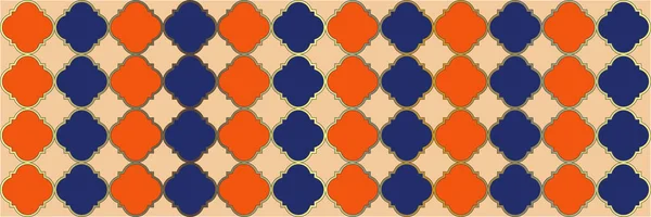 Gradient Glänsande Mönster Ädla Arabiska Mönster Geometriska Trellis Kakel Quatrefoil — Stock vektor