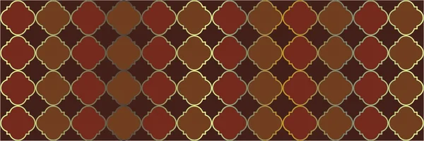 Padrão Gradiente Brilhante Mosaico Otomano Real Telha Geométrica Trellis Quatrefoil —  Vetores de Stock